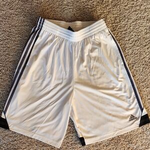 Adidas White and Black Men's Athletic Shorts